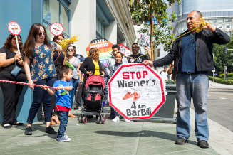 CAPA activists march to stop the 4 a.m. bar bill