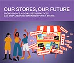 Kids protesting as seen on the cover of the our stores our futures report