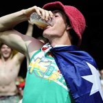 Aussie drinkers drinking for mama Oz