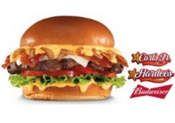 The Carl's Jr/Hardees Budweiser Beer Cheese Bacon Burger
