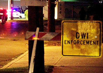 A DWI checkpoint